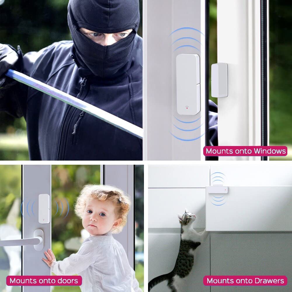 HomeMate® WiFi Smart Door/window Sensor (Pack of 1) | No Hub Required | Works with Amazon Alexa, Google Assistant and Siri