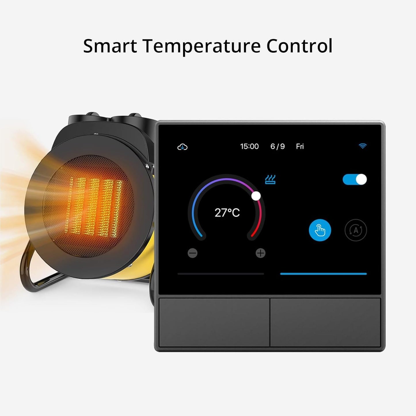 Ledgebit NSPanel EU Smart Scene Wall Switch – Touch LCD Thermostat Panel for Home Automation | Works with SONOFF, Alexa & Google Assistant