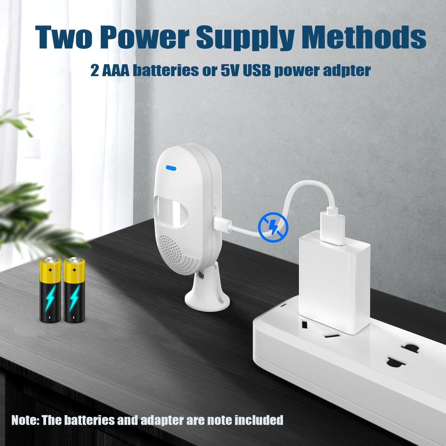 Smart WiFi PIR Motion Sensor – App Notification Alert | USB/Battery Powered | Compatible with Alexa & Google Home | Smart Home Movement Detector