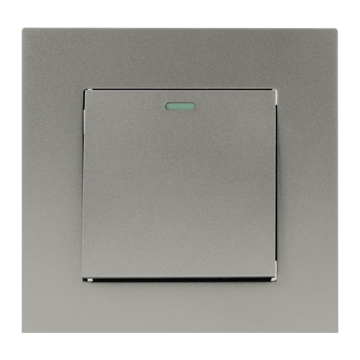 AXFEE Wireless Light Switch, Button Switch, Wall Light, Mechanical Switch, 1 Speed, 1 Way, Light Switch with Screws, Wall Mounted, Flush-Mounted Grey