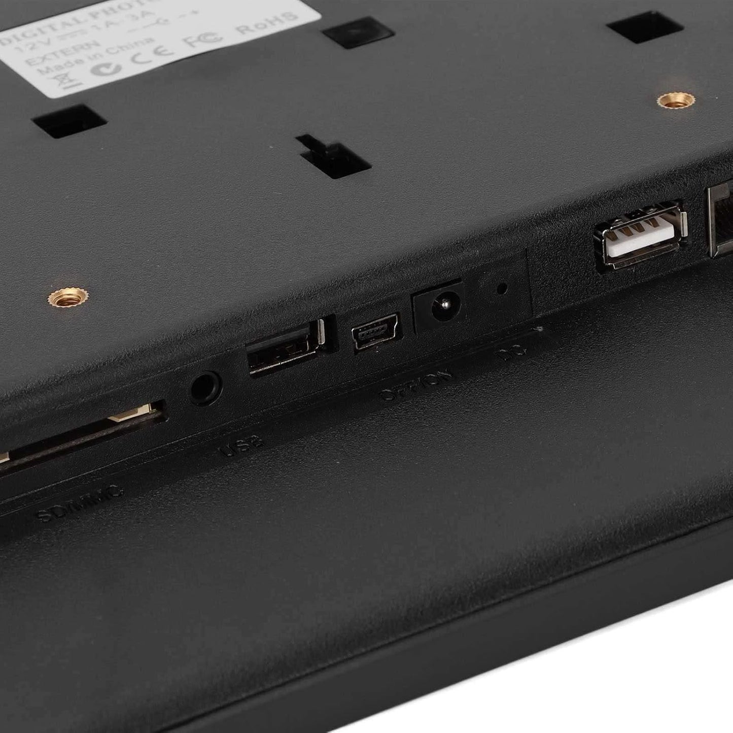 UniMarket® 15-Inch Smart WiFi Digital Photo Frame – Wall-Mounted, App Sharing, Auto-Rotate | EU Plug, Black Finish