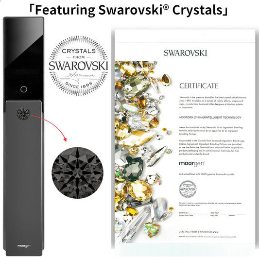 Moorgen T5+ Smart Door Lock – 6-Layer Security with Face Recognition, Anti-Pry Alarm, Virtual Password | Futuristic Design Recommended by Zaha Hadid