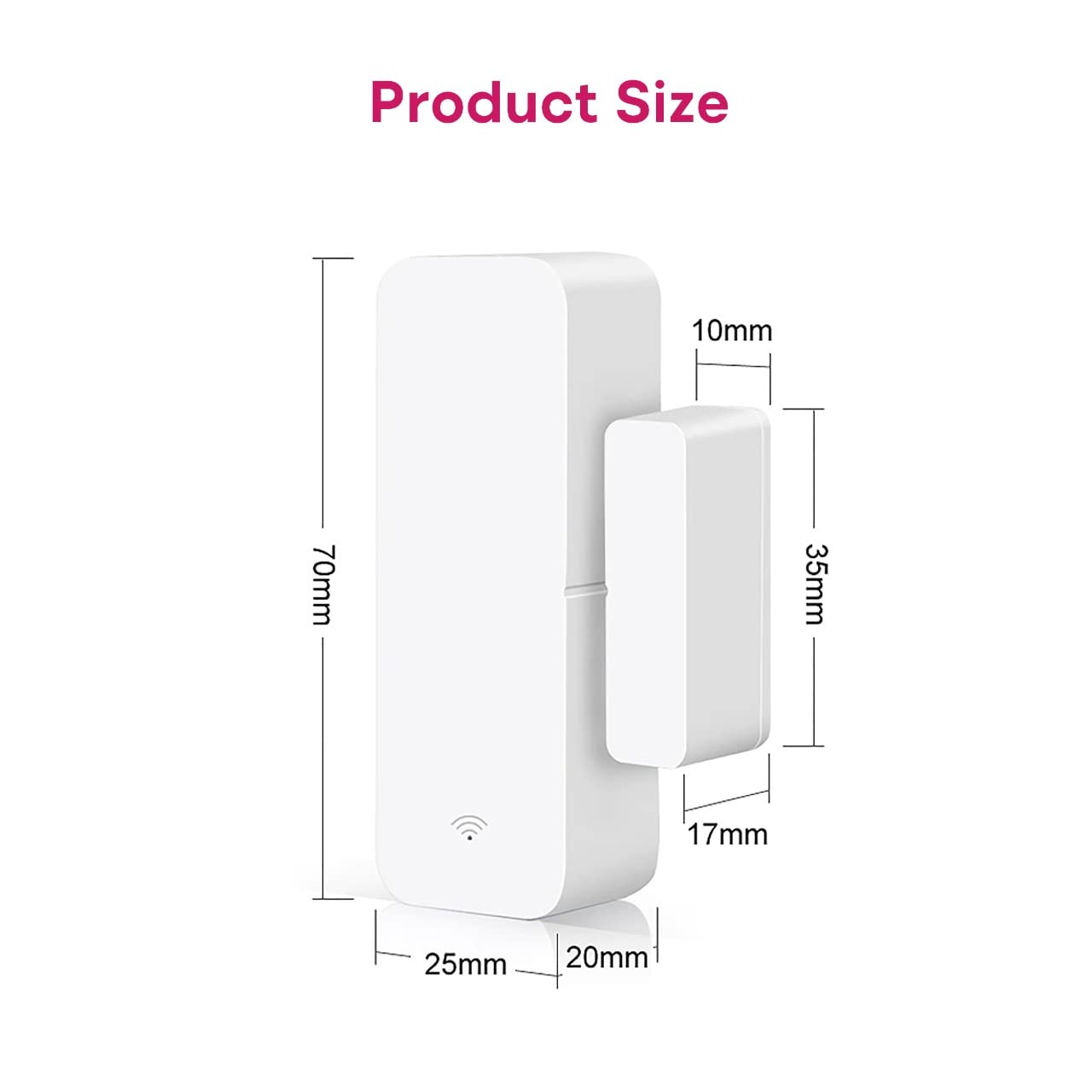 HomeMate® WiFi Smart Door/window Sensor (Pack of 1) | No Hub Required | Works with Amazon Alexa, Google Assistant and Siri