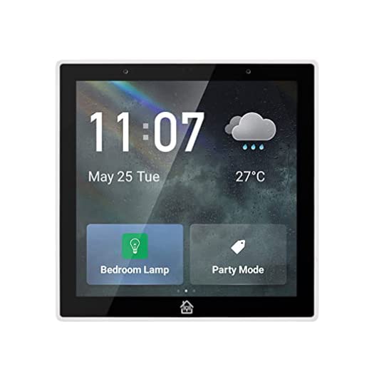 HomeMate Smart Home Control Panel Multi-Functional Wifi Smart Scene Wall Switch Zigbee BT Function APP Remote Control With 4-Inch LCD Touch Screen Clock Date Temperature Weather Display, 230 Volts
