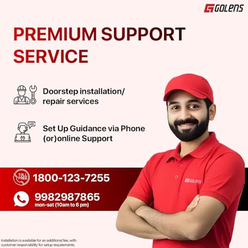 Golens X57 World's Most Advance Smart Lock | 10 Ways Unlock | Seperate Chime | Alexa/Apple/Google Home Supports | Inbuilt CCTV/Video Door Bell | Door Viewer | All Included | Bronze