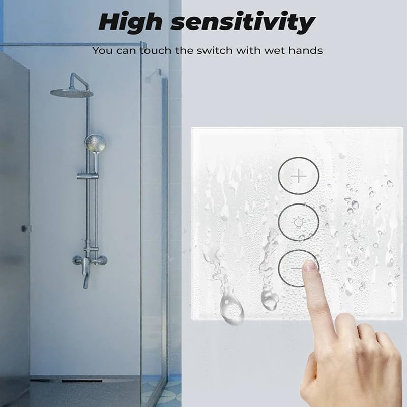 Tuya US Smart Life LED Dimmer Switch, WiFi Remote Control, Dimming Home Lights, Touch Switches, Voice Control, Black
