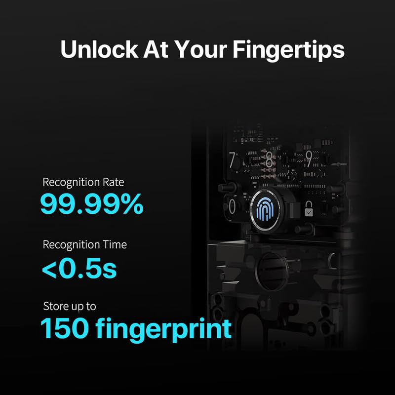 Golens X57 World's Most Advance Smart Lock | 10 Ways Unlock | Seperate Chime | Alexa/Apple/Google Home Supports | Inbuilt CCTV/Video Door Bell | Door Viewer | All Included | Bronze