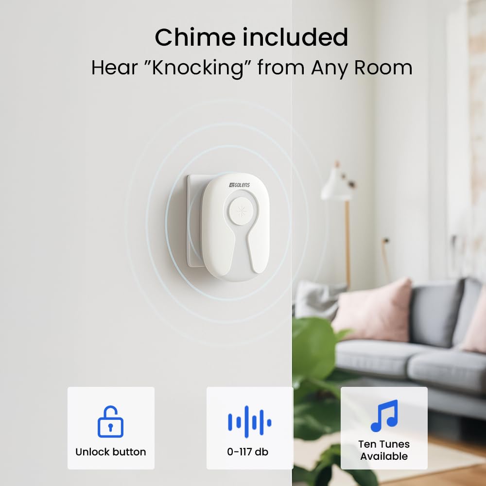 Golens X95 Luxury Smart Digital Door Lock | 9 Ways Unlocking | 3D Face ID | Fingerprint | Mobile App | RFID Card | PIN | OTP, Mechanical Key, Temporary Password, Door Viewer, No Extra Gateway Required