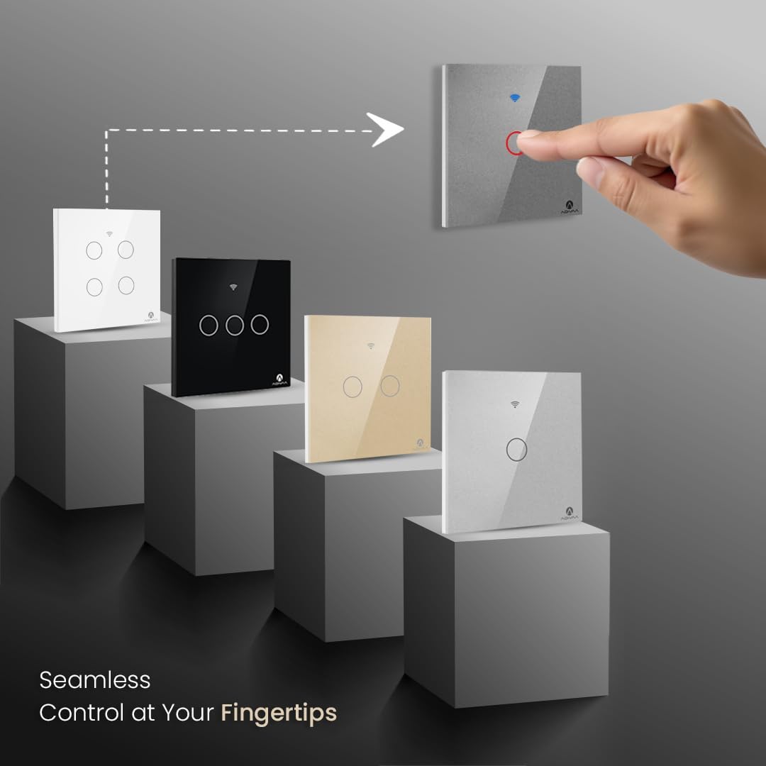 Adivaa Smart Home Automation Kit, AC/Geyser Controller, Door Bell Switch, WiFi Switches, Fan Regulator, Sockets (3 BHK (Plan C))