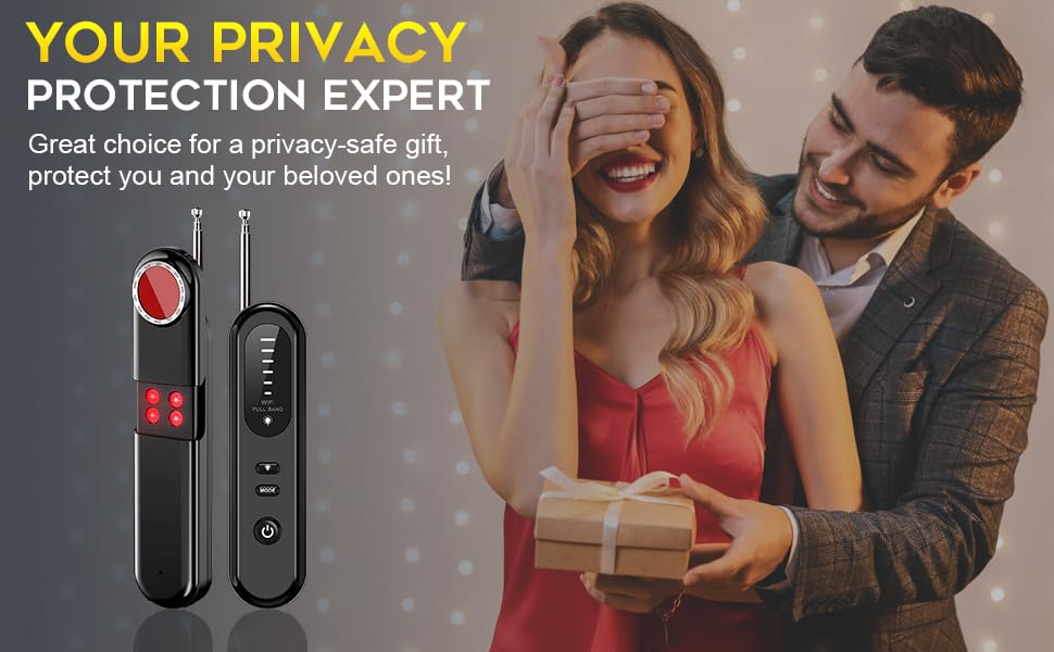 Hidden Camera Detector, Anti-Spy Detector, Hidden Device GPS Detector, Camera Detector, Bug Detector, Privacy Protector, Signal Scanner for Hotels Office Home Travel, 5 Levels Sensitivity (A3)