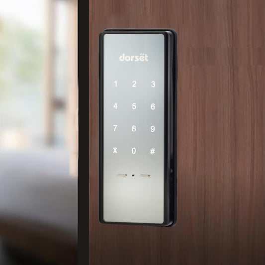 Dorset DG 907 Digital Rim Lock with Pincode Access | Sleek Security Solution for Main Doors | Ideal for Door Thickness 30-60 mm | Graphite Matte Finish, Black