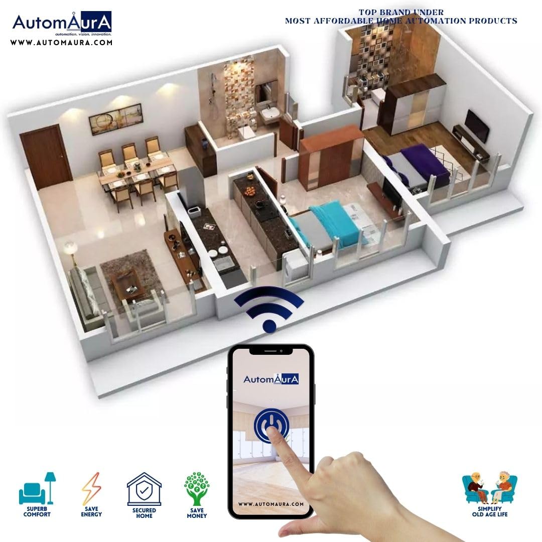 Automaura Home Automation Kit (3 BHK (Platinum Pack))