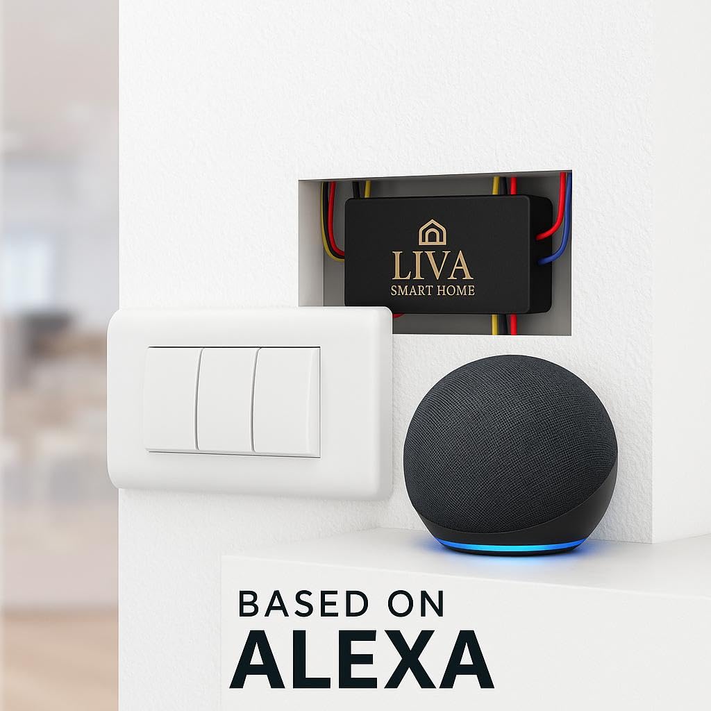 4-Switch Retrofit Module | No Internet Required | No Chinese Cloud | Alexa Voice Control, App Control, Timer Schedules, Manual Switch Support | No Rewiring Required