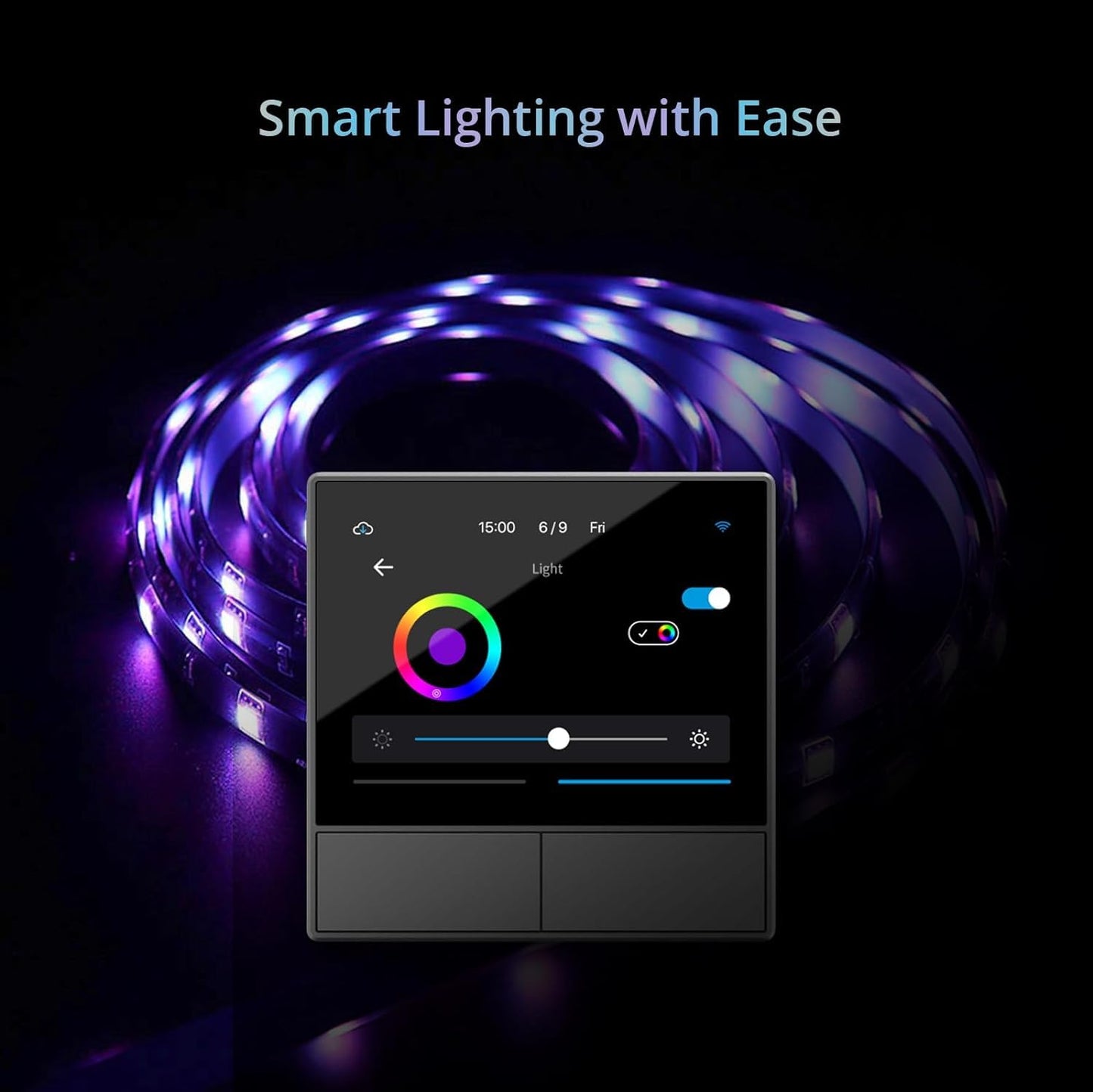 Ledgebit NSPanel EU Smart Scene Wall Switch – Touch LCD Thermostat Panel for Home Automation | Works with SONOFF, Alexa & Google Assistant