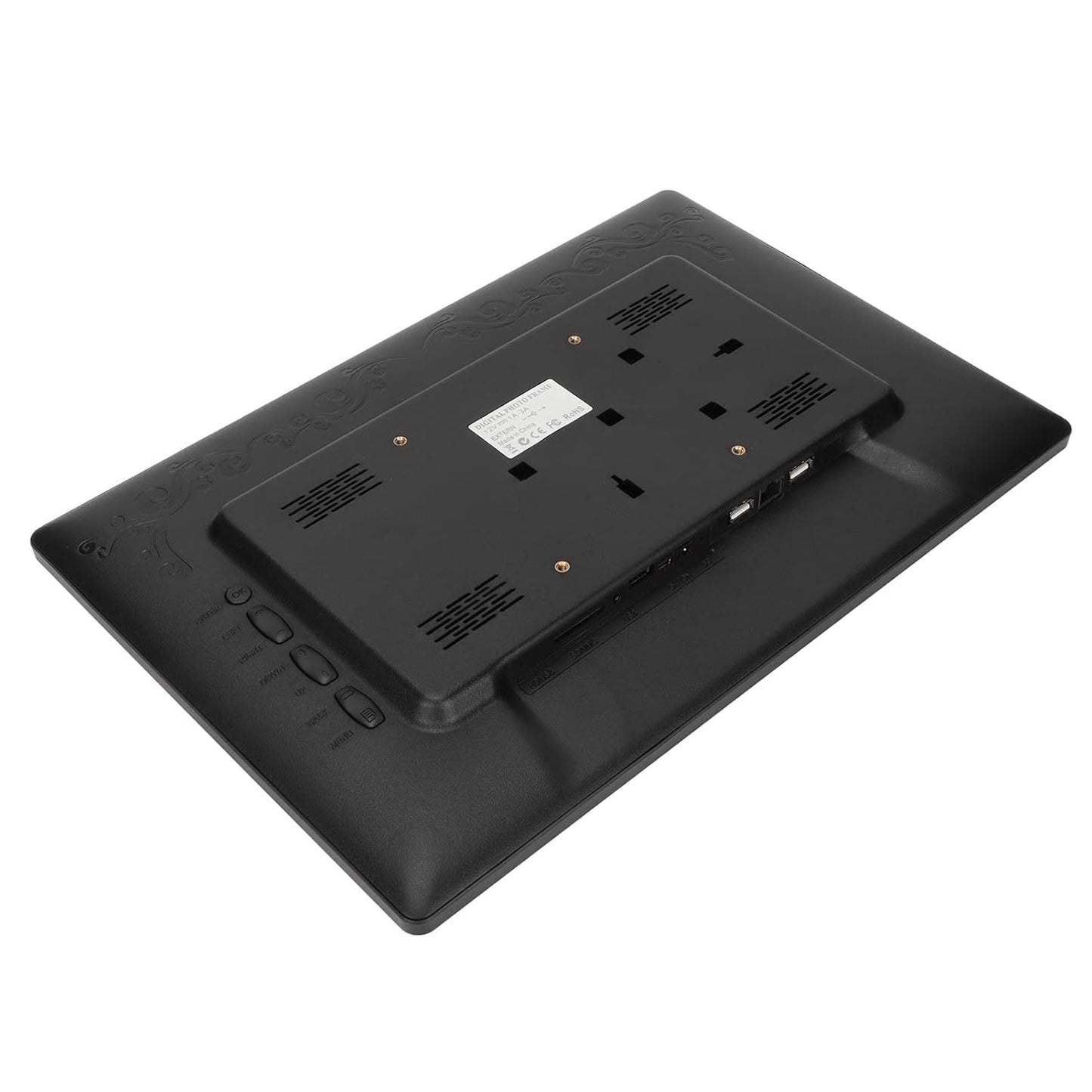 UniMarket® 15-Inch Smart WiFi Digital Photo Frame – Wall-Mounted, App Sharing, Auto-Rotate | EU Plug, Black Finish