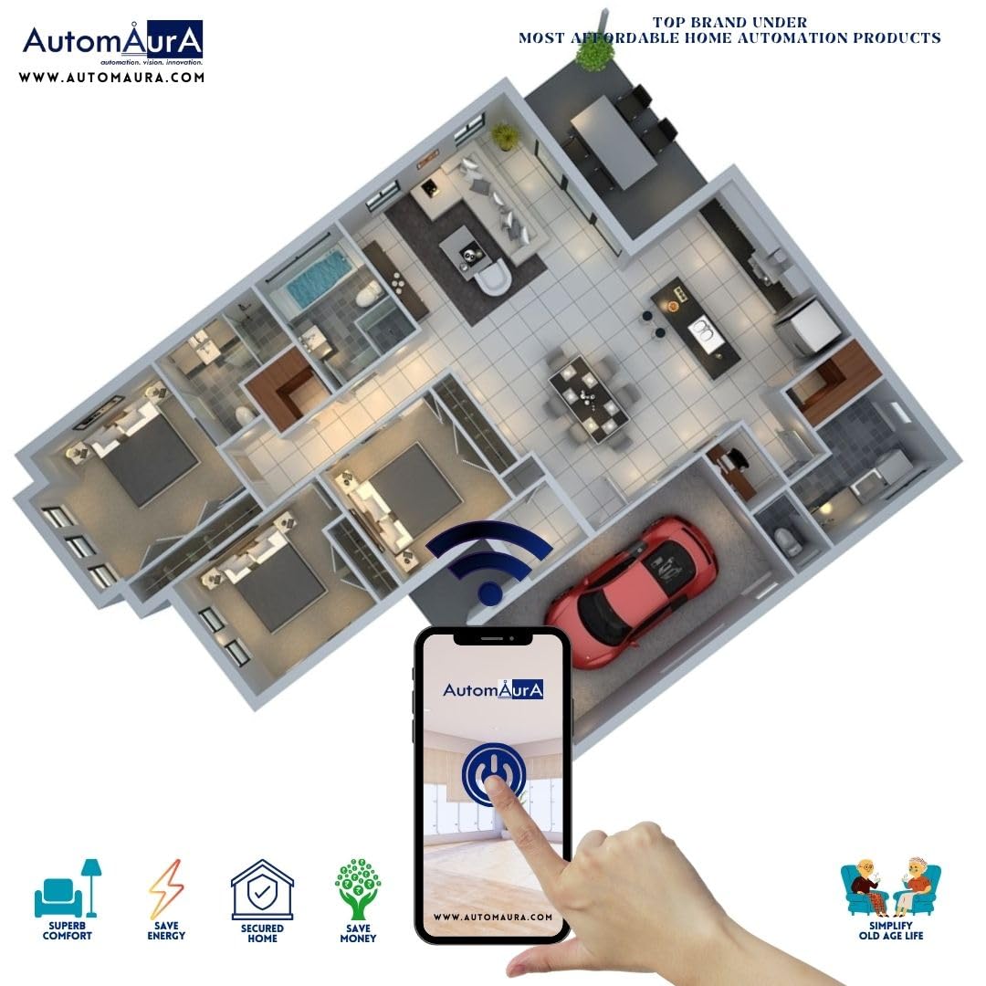 Automaura Home Automation Kit (3 BHK (Platinum Pack))