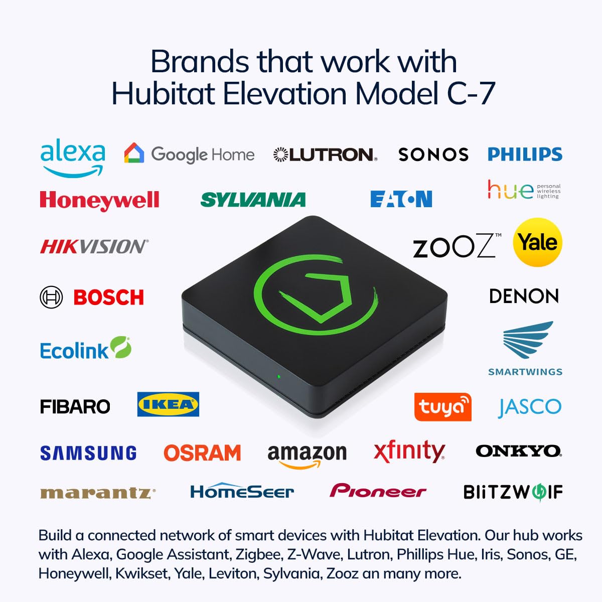 Hubitat Elevation Home Automation Hub - Smart Devices Automated with Local Hub, Personal Data Privacy, More Reliable Than Cloud Based Systems. Works with Alexa, Google Home, Lutron, Zigbee, Z-Wave