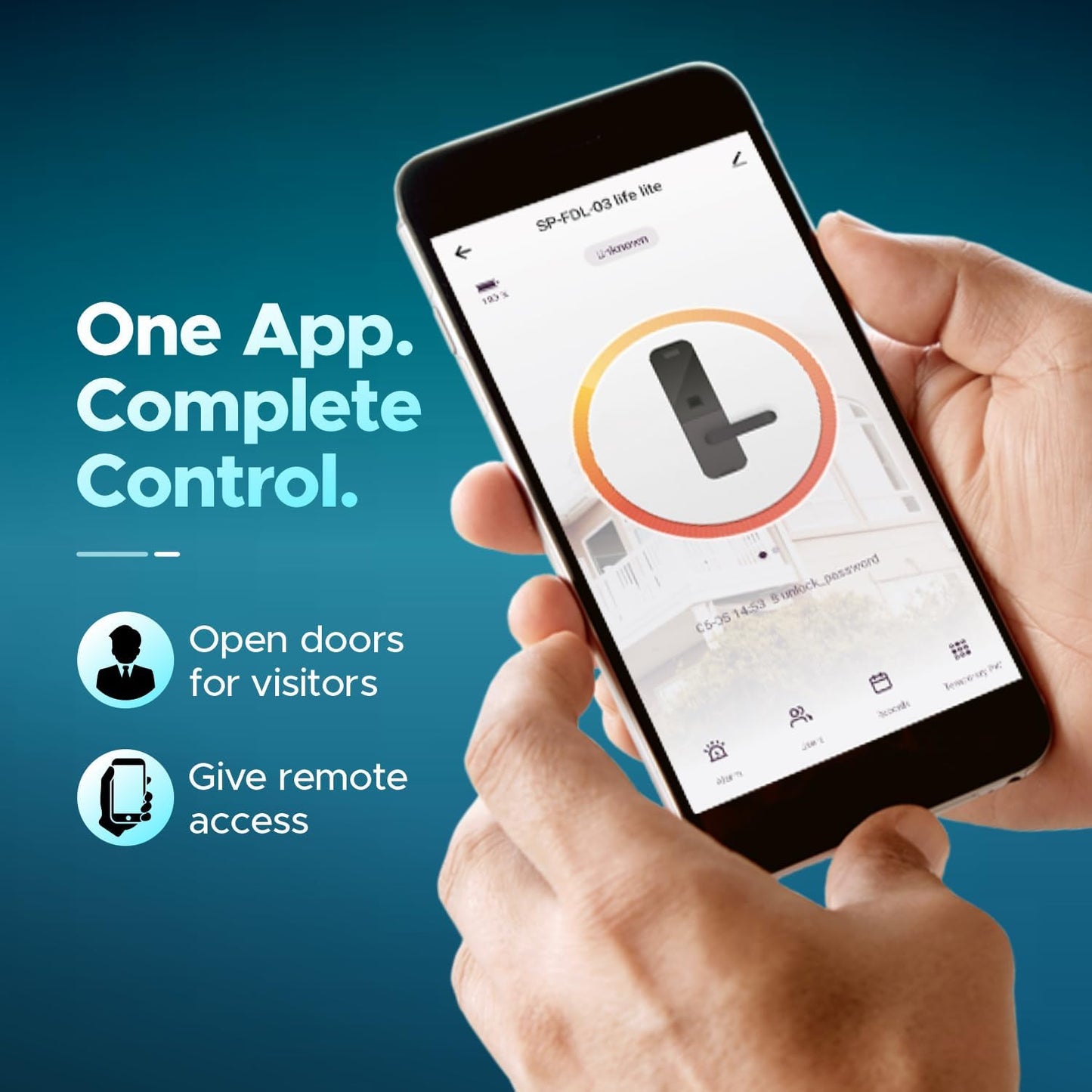 Speedy WiFi Enabled Smart Door Lock for Main Door | Biometric, 2 Emergency Keys |2-Year Warranty & Free Installation | Door Thickness Should be Between: 30-60mm