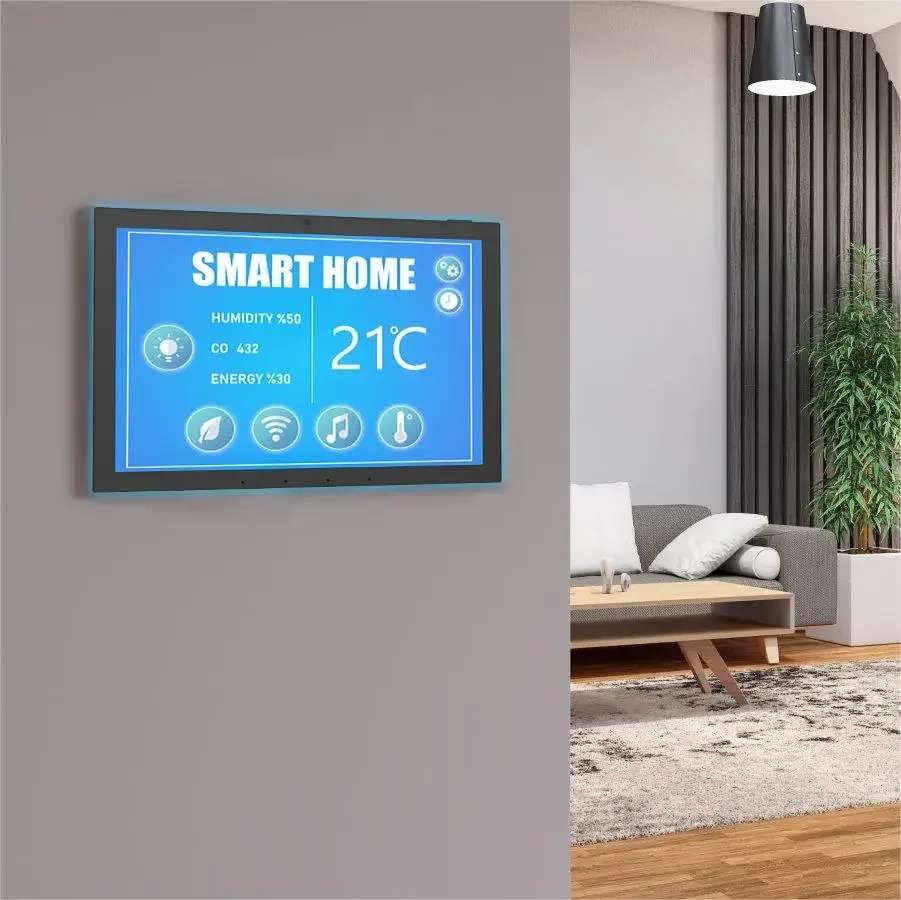 Smart Home Automation Control Panel: 10.1" Wall-Mounted Tablet for Lights, Locks & Outlets - WiFi & Thread Connectivity