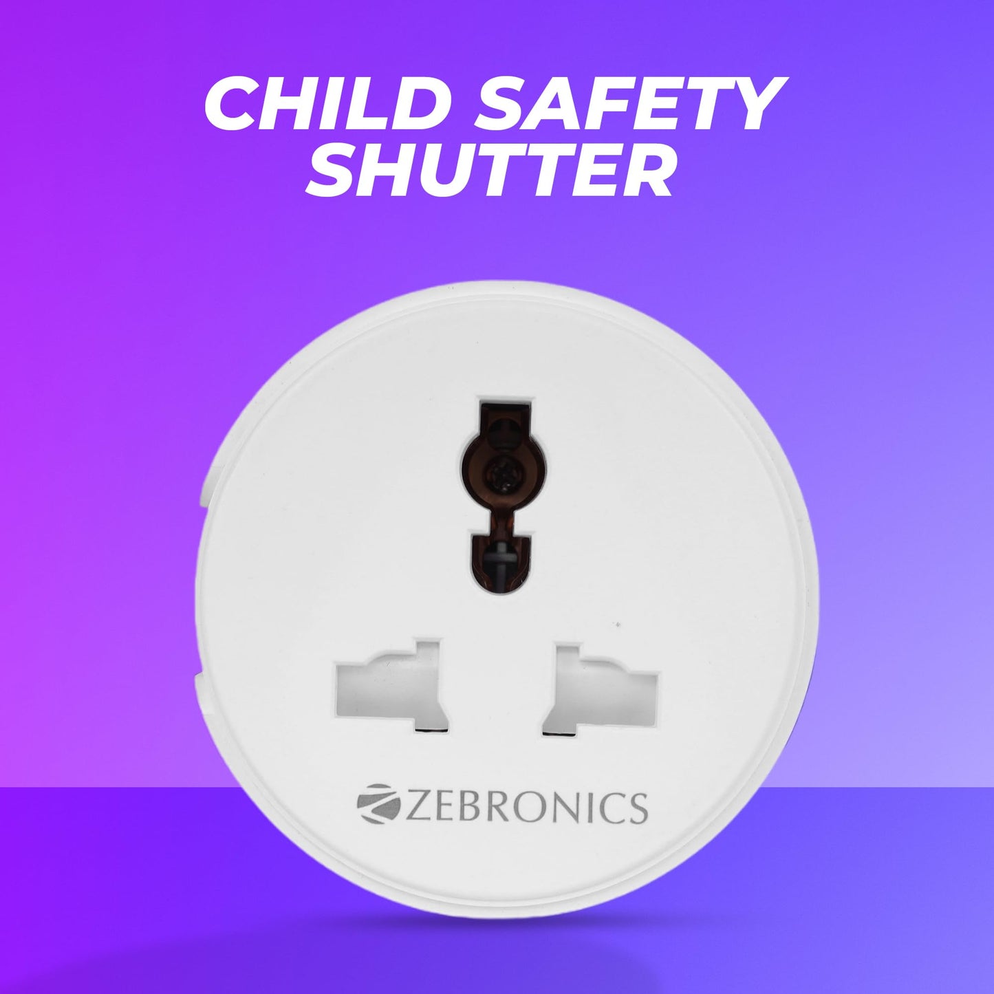 Zebronics ZEB-SP110, Smart Wi-Fi Plug Compatible with Google Assistant & Alexa, Supports Upto 10A and Comes with a Dedicated APP That Features Scheduled Control.