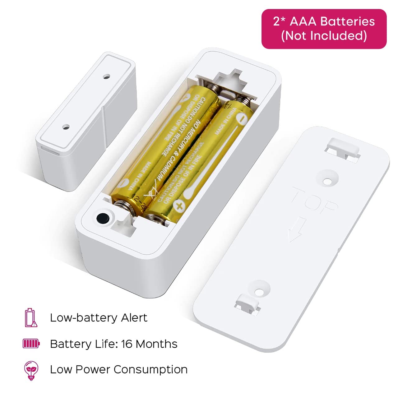 HomeMate® WiFi Smart Door/window Sensor (Pack of 1) | No Hub Required | Works with Amazon Alexa, Google Assistant and Siri