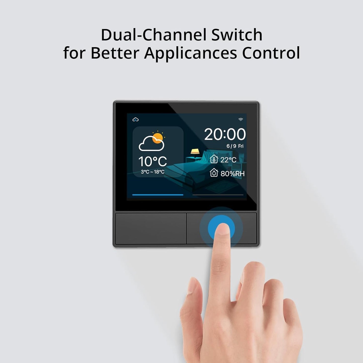 Ledgebit NSPanel EU Smart Scene Wall Switch – Touch LCD Thermostat Panel for Home Automation | Works with SONOFF, Alexa & Google Assistant