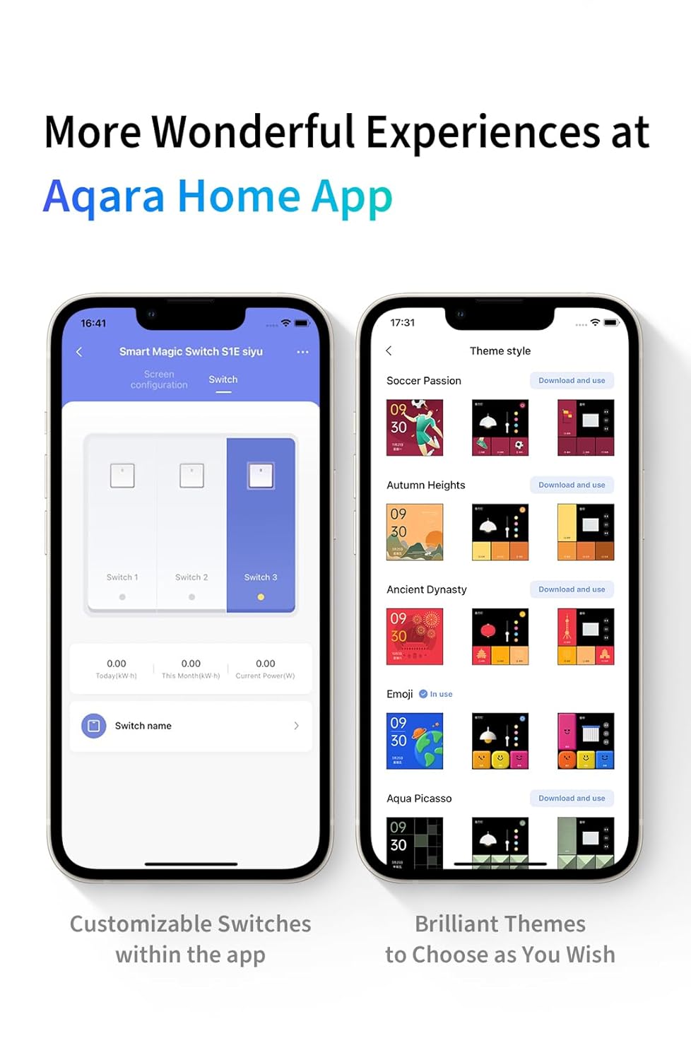 Aqara Magic Switch S1E, Smart Switch, Home Automation, Support HomeKit, Alexa, Google Home, Create Unlimited Scenes with Aqara App, Change Themes, Indoor Use only