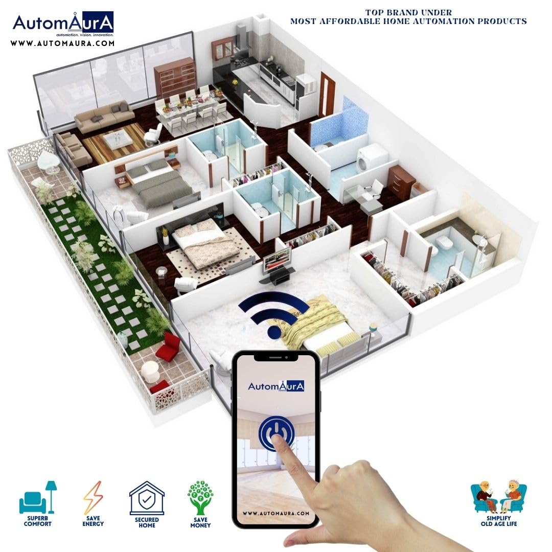 Automaura Home Automation Kit (3 BHK (Platinum Pack))