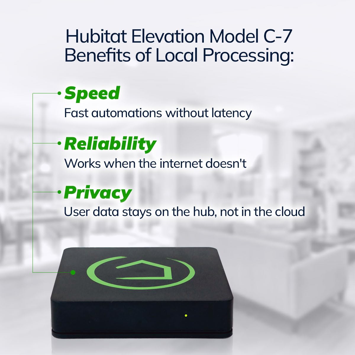 Hubitat Elevation Home Automation Hub - Smart Devices Automated with Local Hub, Personal Data Privacy, More Reliable Than Cloud Based Systems. Works with Alexa, Google Home, Lutron, Zigbee, Z-Wave