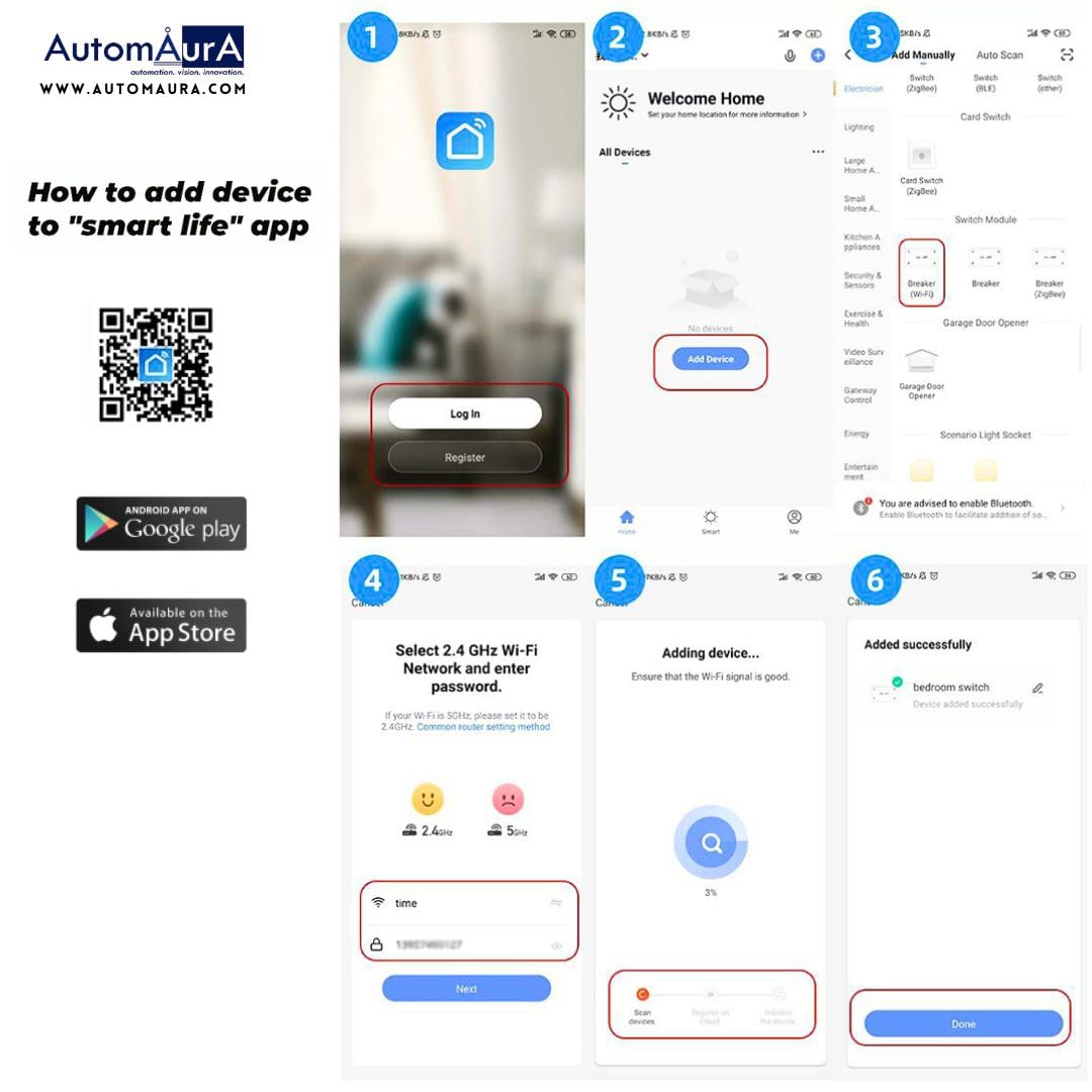 Automaura Home Automation Kit (3 BHK (Platinum Pack))