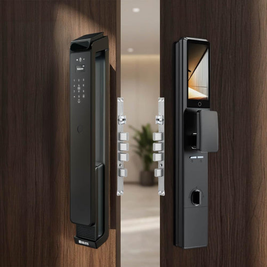 Golens X95 Luxury Smart Digital Door Lock | 9 Ways Unlocking | 3D Face ID | Fingerprint | Mobile App | RFID Card | PIN | OTP, Mechanical Key, Temporary Password, Door Viewer, No Extra Gateway Required