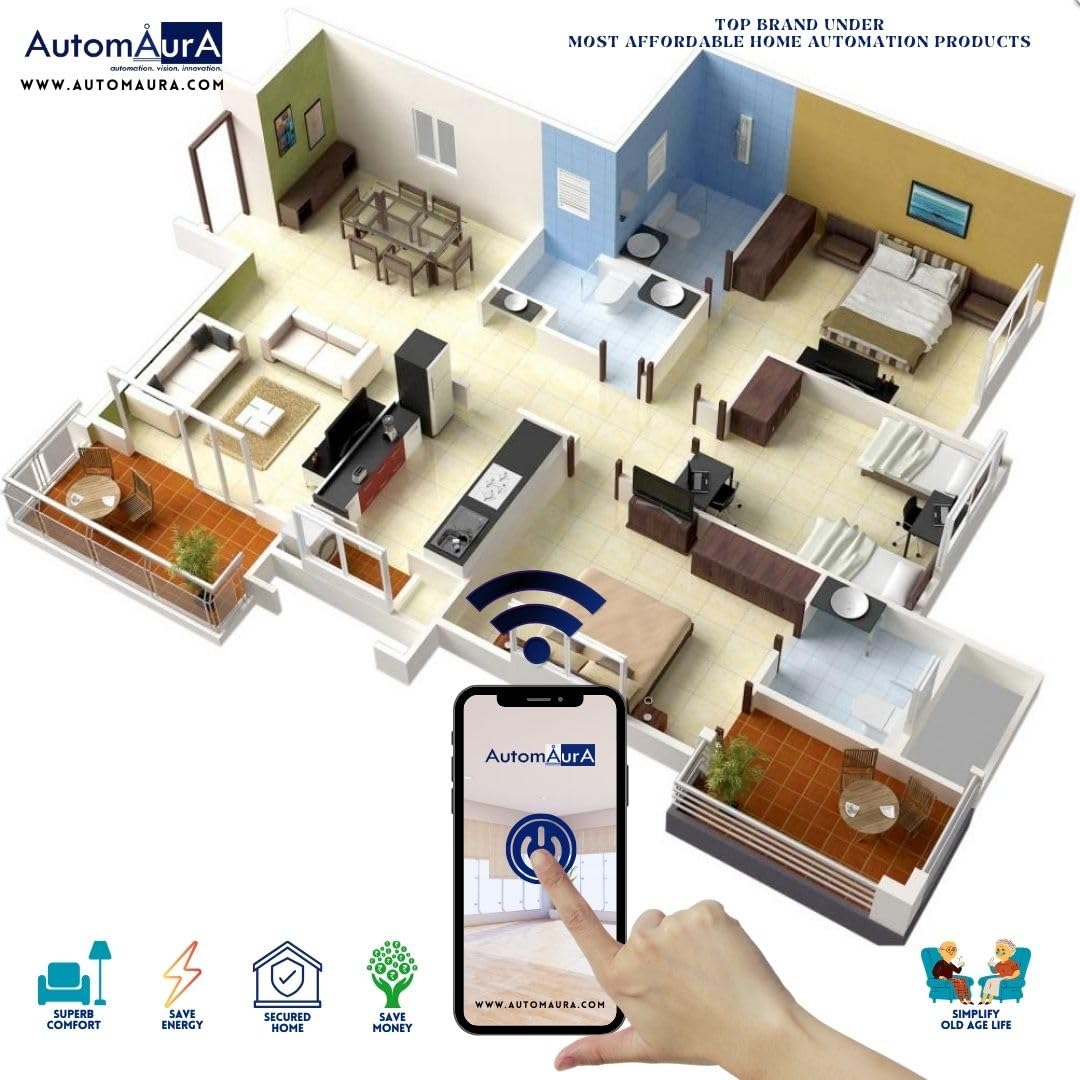 Automaura Home Automation Kit (3 BHK (Platinum Pack))