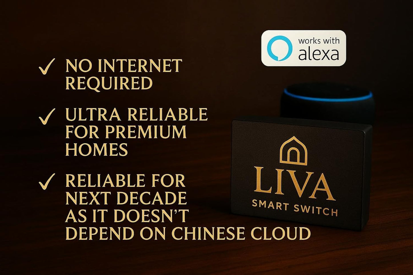 4-Switch Retrofit Module | No Internet Required | No Chinese Cloud | Alexa Voice Control, App Control, Timer Schedules, Manual Switch Support | No Rewiring Required