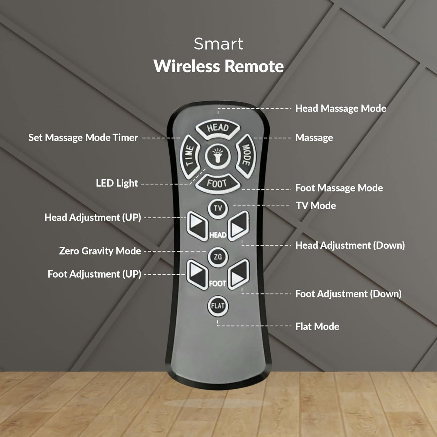 The Sleep Company Elev8 Smart Recliner Bed – Italia Beige Frame + 8" Ortho Mattress | Smart Adjustable King Bed with Massage & Zero Gravity Mode | Metal Frame, Carbon Steel