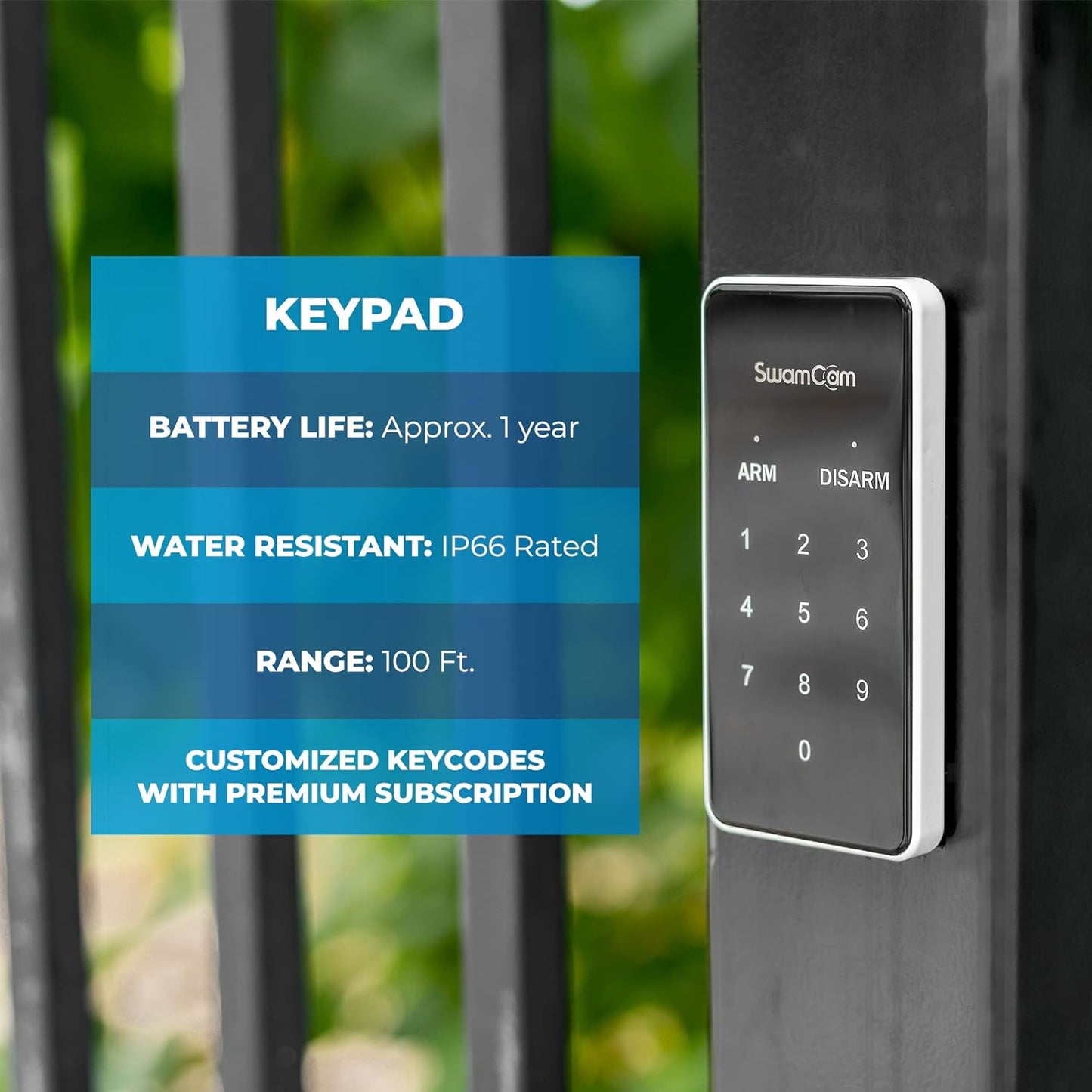 SwamCam WiFi Pool Alarm Camera – ASTM F2208 Certified Smart Pool Safety System | Real-Time Alerts, Remote Viewing, Wi-Fi Repeater – For Inground & Above Ground Pools