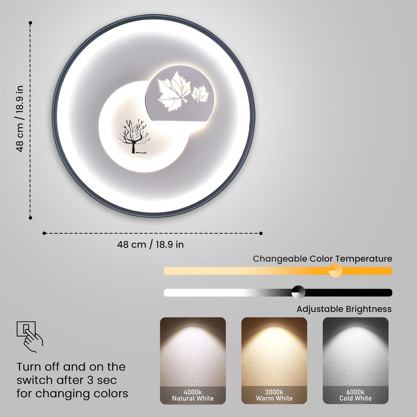 Smartway® 250 Watt Pascal Modern LED Ceiling Chandelier for Hall, Living Room, Bedroom (Google, Alexa) Smart Voice Assist App Control