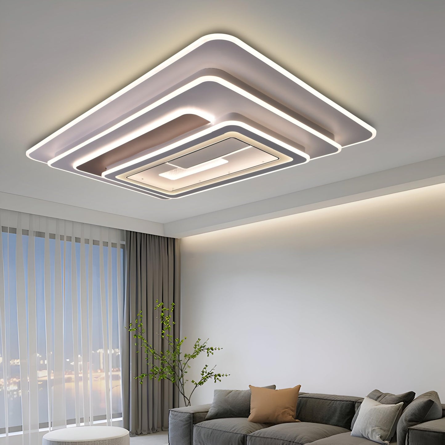 Smartway® 250 Watt Pascal Modern LED Ceiling Chandelier for Hall, Living Room, Bedroom (Google, Alexa) Smart Voice Assist App Control