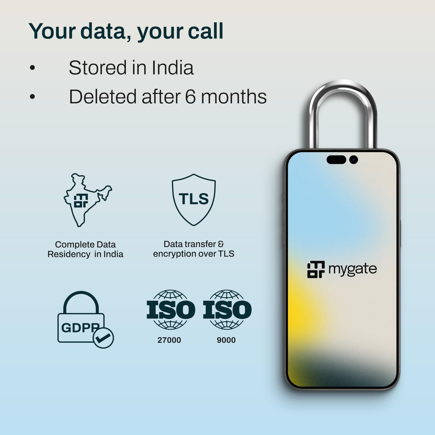 Mygate Smart Door Lock SE with 6 Unlock Methods, Fingerprint, OTP, PIN, RFID Card, Key & Mobile App Access, Unauthorized Freeze & Pin Decoy, Remote Unlocking via OTP| 3-Year Warranty by Mygate, Black