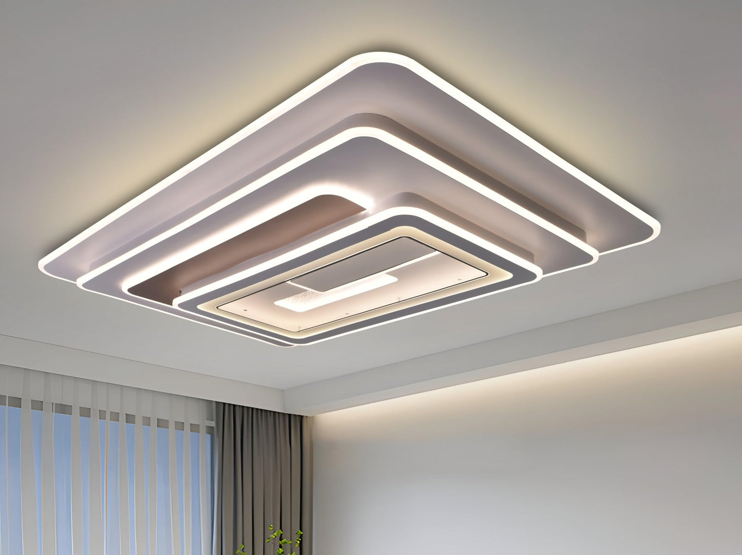 Smartway® 250 Watt Pascal Modern LED Ceiling Chandelier for Hall, Living Room, Bedroom (Google, Alexa) Smart Voice Assist App Control