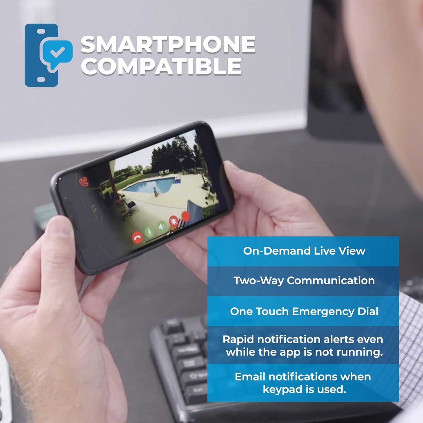 SwamCam WiFi Pool Alarm Camera – ASTM F2208 Certified Smart Pool Safety System | Real-Time Alerts, Remote Viewing, Wi-Fi Repeater – For Inground & Above Ground Pools