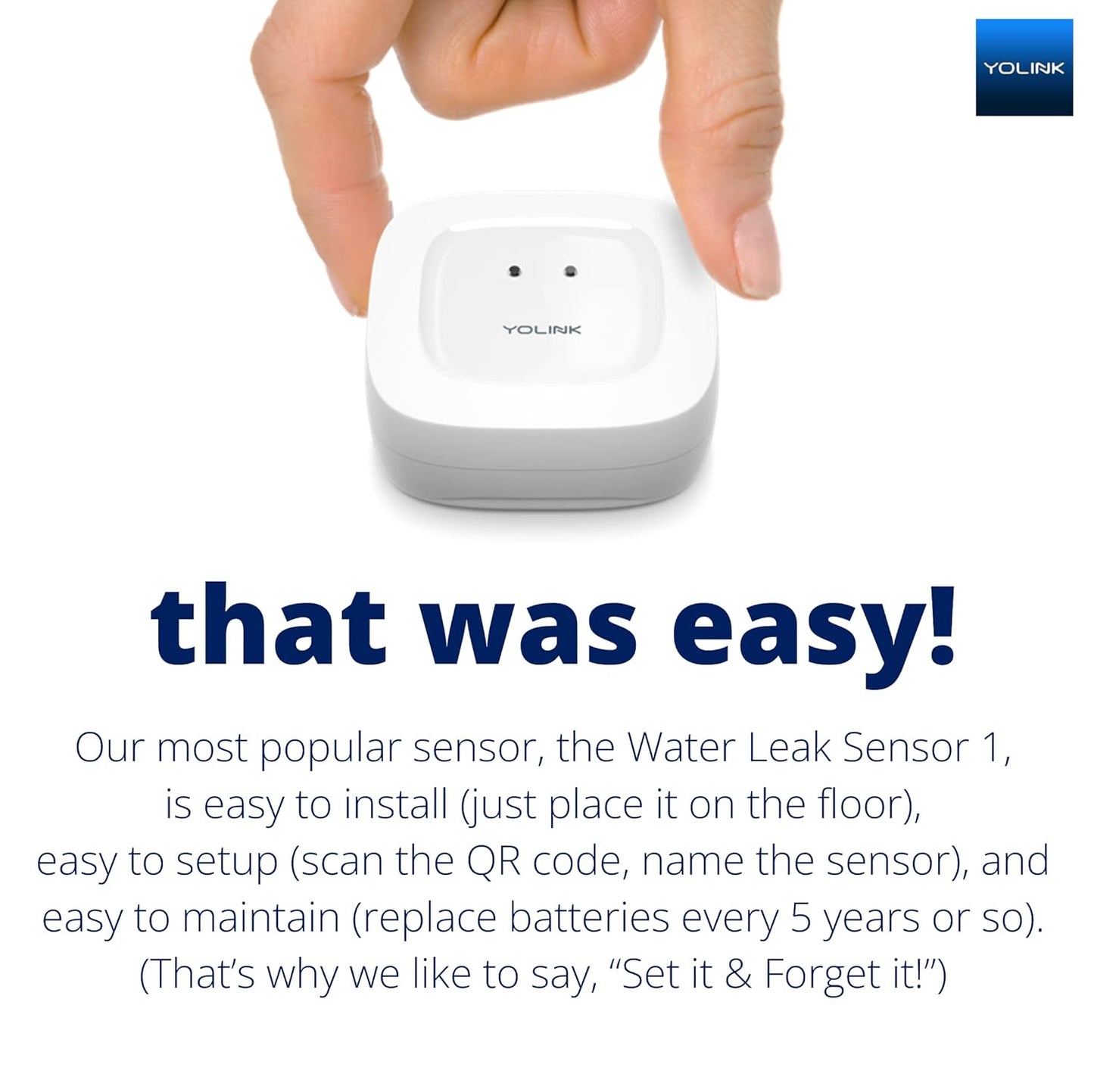 YoLink LoRa Smart Water Leak Protection System – 3/4" Motorized Stainless Steel Valve + 3 Leak Sensors + Hub | Long-Range, Alexa, IFTTT, Home Assistant Compatible