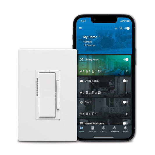 Eaton EWFD30-W-BX-T Wi-Fi Smart Universal Dimmer Works with Hey Google and Alexa, White