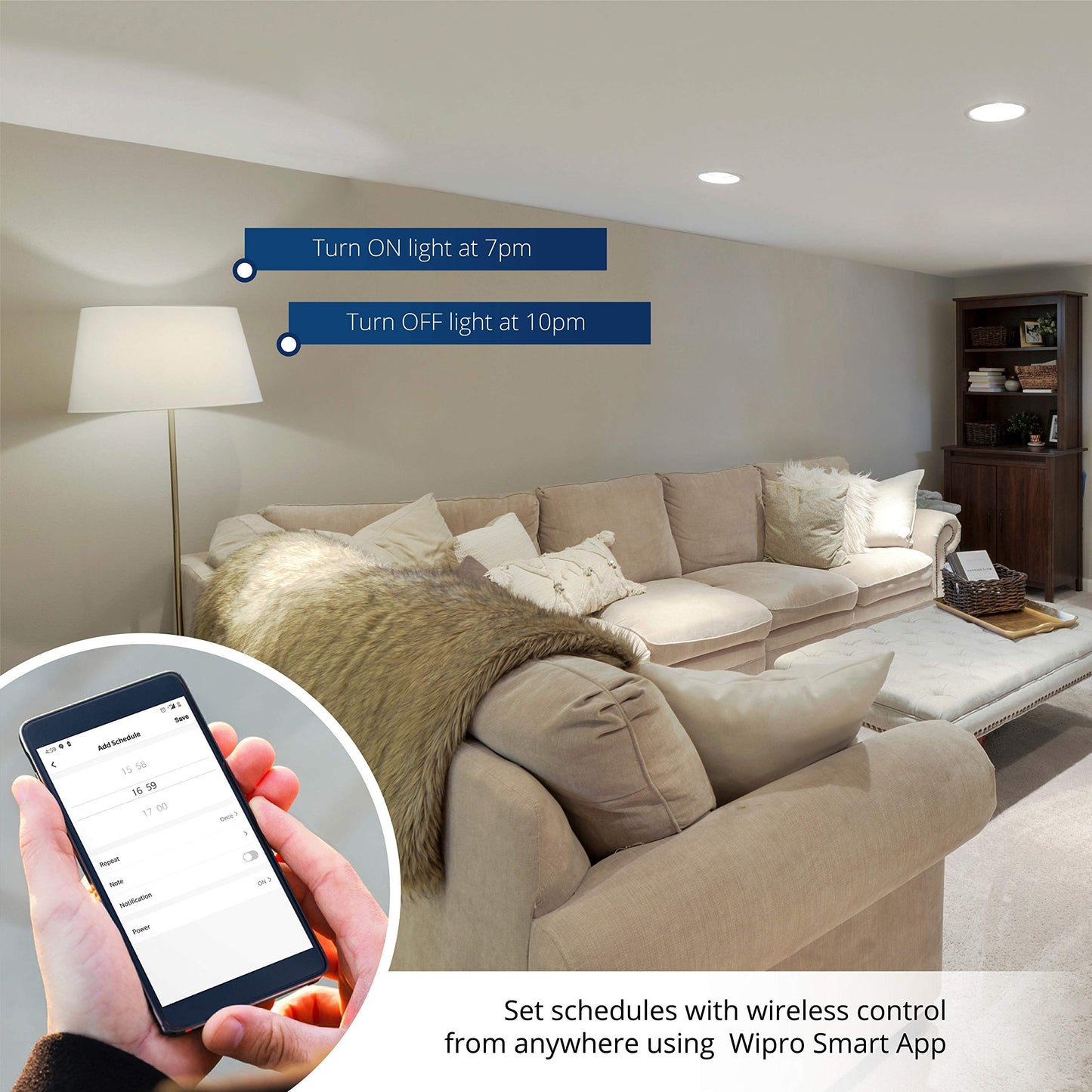 Wipro 10A smart plug with Energy monitoring- Suitable for small appliances like TVs, Electric Kettle, Mobile and Laptop Chargers (Works with Alexa and Google Assistant)