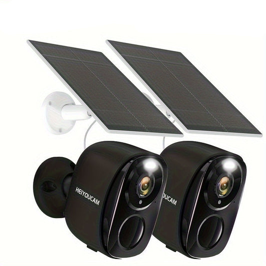 2 Set Wireless Solar Security Camera 3MP Outdoor-0